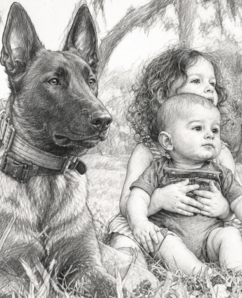 Custom 10-Page Pencil Sketch Book From Your Photos | PDF