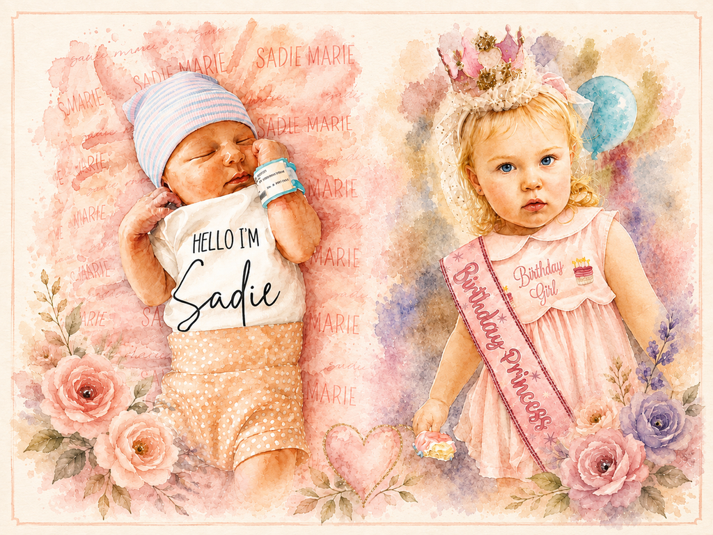 Custom Watercolor Portrait From Your Photo | Digital Download