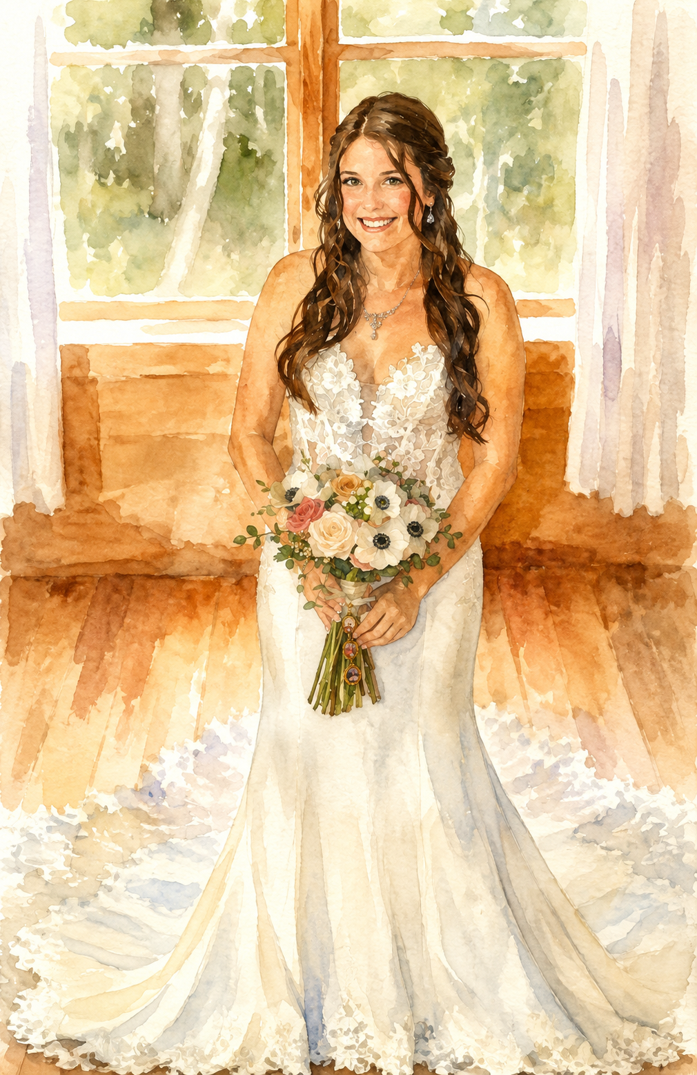 Custom Watercolor Portrait From Your Photo | Digital Download