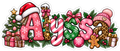 Personalized Christmas Name Sticker PNG | Cricut Print Then Cut